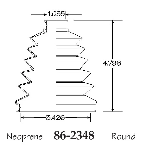 Bota de eixo CV externa para Mitsubishi Endeavor FWD 2004-2008 - Imagem 2 de 2