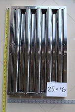 Defense 1pc Stainless Steel Commercial Hood Baffle Grease Filter 25 x 16