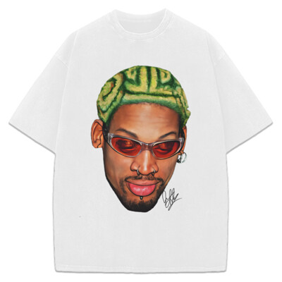 Dennis Rodman Zig Zag Green Hair Rodzilla Hollywood 90's