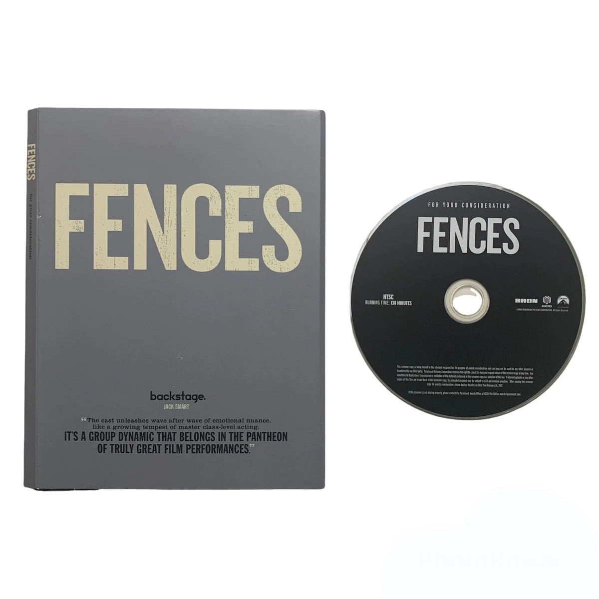 FENCES FYC Denzel Washington SAG/Emmy PROMO DVD SCREENER Jack Smart FULL MOVIE eBay