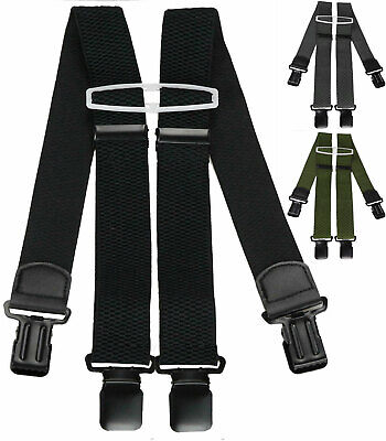 35mm Erwachsene Hosenträger Hosen Clip X Form Herren Strumpfhalter Verstellbar 