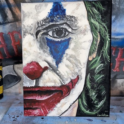 Joker painting - Joaquin Phoenix - Original Painting - 16” By 12