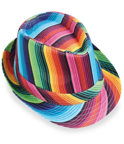 Trilby Bunt Partyhut Sommerhut Reggae 70Er Jahre Pride Hippie Hut Flower Power-image