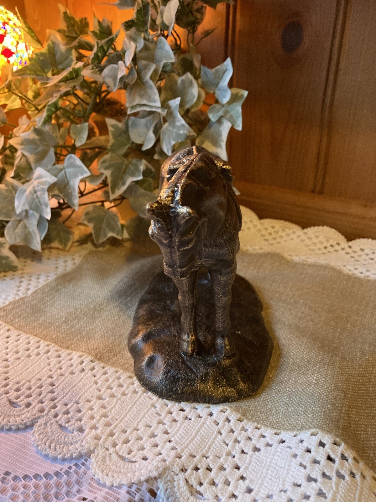 VINTAGE STYLE CAST IRON STANDING BRONZE EFFECT HORSE FIGURE STATUE eBay