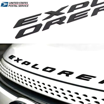 NEW Matte Black Front Hood Letters Emblem Fit For Explorer 2011-2019 Nameplates