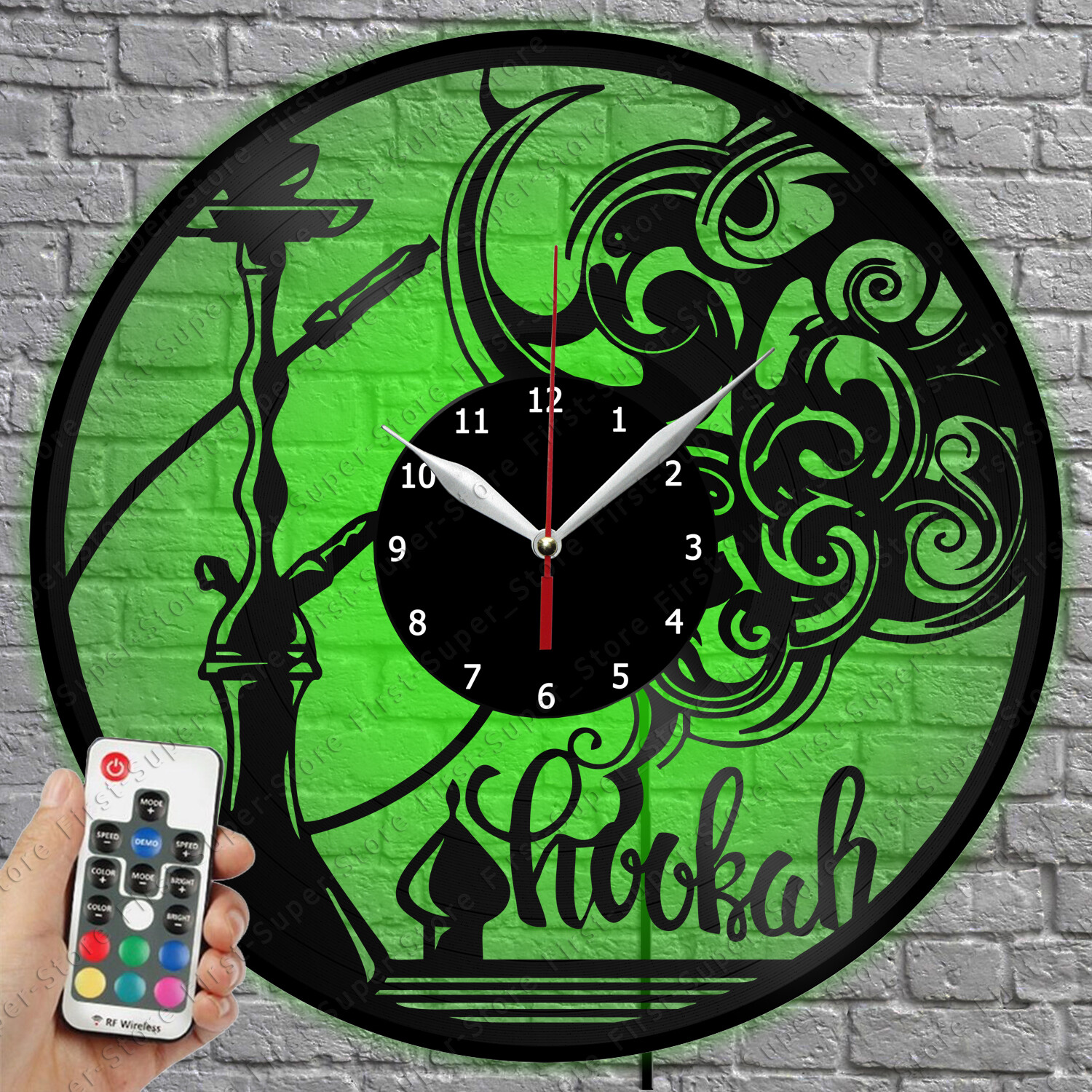 LED Hockey Vinyl Record Wall Clock with LED Light 1689