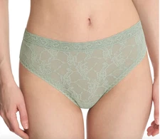 Natori One Size (S-XL) Bliss Allure Thong Panty 771303 NWOT Meadow Green