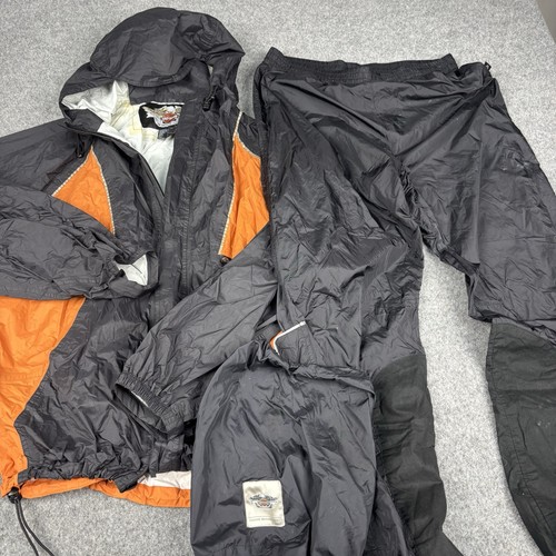 Harley Davidson Rain Suit Men’s Large Motorcycle Jacket Pants Set Waterproof