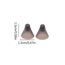 1Pairs XS/S/M/L Black Hearing Aid Ear Tips Soft Replacement Earplugs In-Ear