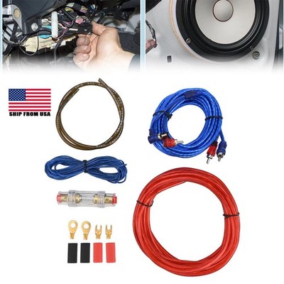 Car Audio Wiring Kit Amplifier Cable Kit Stereo Subwoofer Installation with Fuse