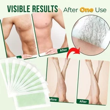 10PCS Hair Removal Paper Double Sided Cold Wax Strips Body Depilatory Patch Skin