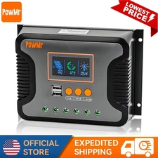 80A 60A Solar Charge Controller Solar Panel Battery Regulator 12/24/36/48V Auto