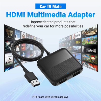 CarPlay TV Mate Wire/Wireless USB HDMI Video Game Android Auto iPhone Adapter
