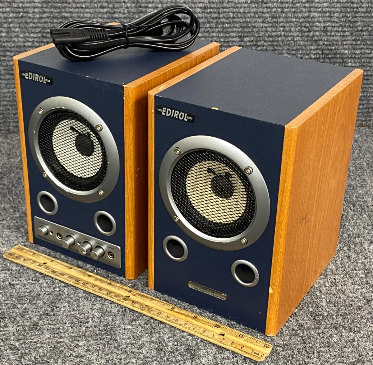 EDIROL MA-7A ステレオモニター　中古 Roland Edirol MA-7A Stereo Micro Monitor Speakers w/ Power Cord