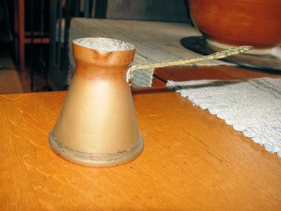 Turkish Antique Traditional Cezve / Ibrik Coffee Pot, Copper