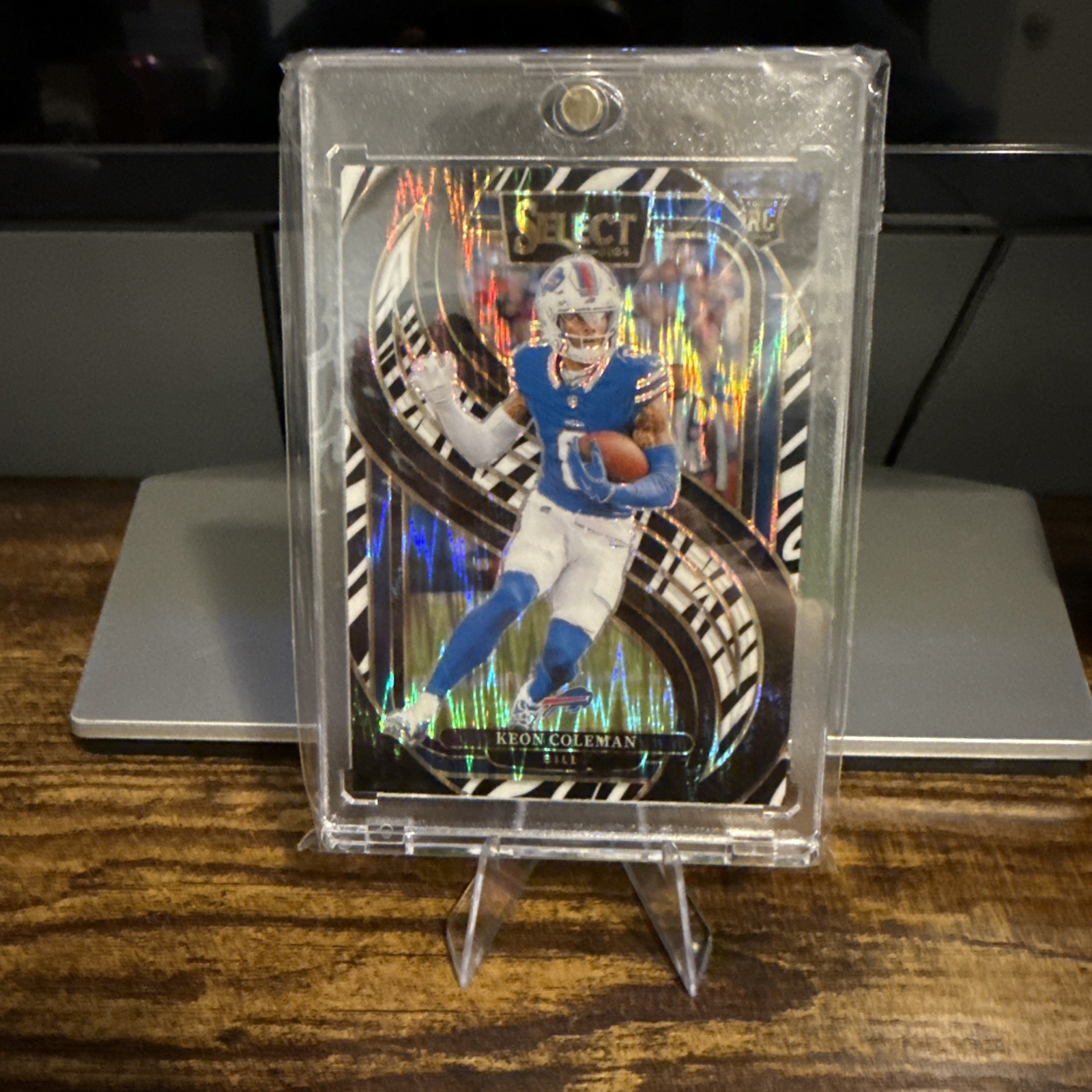 2024 Panini Select - Premier Level Keon Coleman #153 Zebra Prizm (RC)