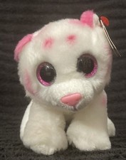 Ty Beanie Babies Tabor The White And Pink Tiger Stuffed Animal Plush Toy New NWT