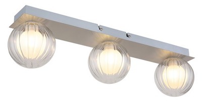GLOBO N ANDER Deckenleuchte Metall Nickel matt, 3x G9 LED, IP44, 50 cm, für Bade