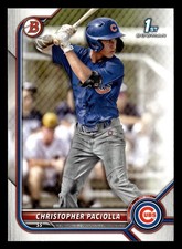 Christopher Paciolla 2022 1st Bowman Draft #BD-185 Chicago Cubs ROOKIE RC