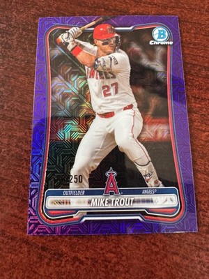 2026 Bowman Chrome Mega Box Mike Trout Purple Mojo Refractor #/250 Angels