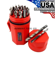 Norseman 29pc CN-TECH Drill Bit Set NITRIDE-CRYO M7 1/16-1/2 Hi-Moly USA CT-29P
