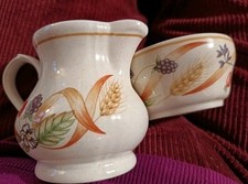 Churchill 'Bramble Fayre' Milk/Cream Jug And Sugar Bowl Vintage 