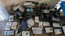 Vintage Digital Camera Camcorder Parts Repair Lot Canon Sony Handicam UNTESTED