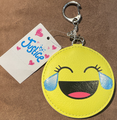 EMOJI LAUGHING/CRYING KEYCHAIN/BAG CHARM HANG ANYWHERE 3  SUPER CUTE!