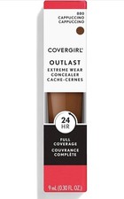  2 COVERGIRL Outlast Extreme Wear Concealer Full Coverage Cappuccino 0.30 fl oz