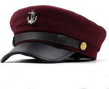 Chauffeur Hat for Men Women Classic Vintage Newsboy Cap Costume Hats Red New