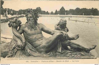 Alte Postkarte - 78 - Versailles - Parterre d'Eau - Bassin du Midi - La