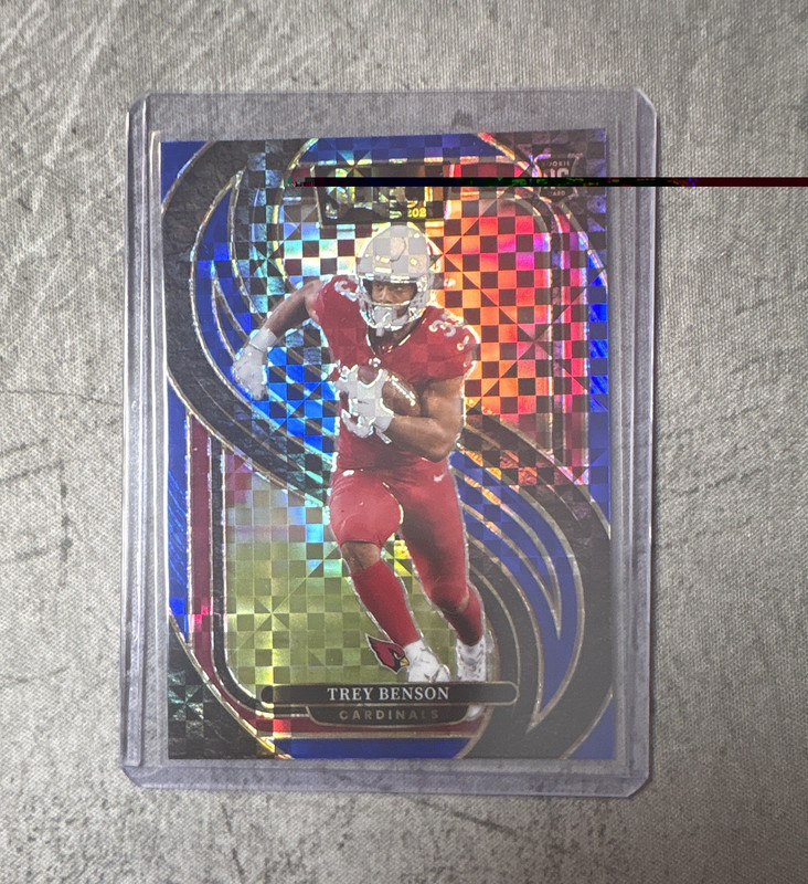 Panini 2024 Select Trey Benson Cardinals Premier Level Blue Prizm #198 RC /175