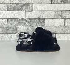 UGG Fluff Yeah Slide Slippers Black Size 12 Kids