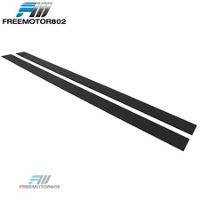 For 15-24 Mini Cooper F55 Hardtop Matte Black Side Skirt Rocker Panel IKON Style