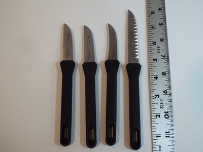 LOT-ROSTFREI-GERMANY PARING-DECORATING KNIVES-CURVED-STRAIGHT-WMF-8341-8342-8343