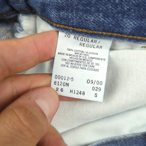 VTG Y2K Arizona Jeans Boys 20 30x31 Blue Wide Baggy 90s Skater Denim Loose Ring - Picture 20 of 22