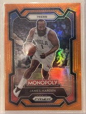2023 PANINI PRIZM MONOPOLY JAMES HARDEN ORANGE  PRIZM SP 58/124 SP 76ERS