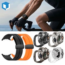 For Samsung Galaxy Watch Ultra 47mm Hard Case Cover Silicone Band Strap Magnetic