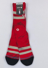 Men's Stance NBA Rockets Crew Height Infiknit Dyed Red Socks