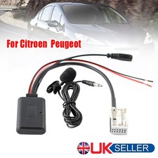 FOR CITROEN C3 C4 C5 PEUGEOT 207 307 407 BLUETOOTH AUX RECEIVER AUDIO ADAPTER UK