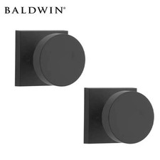 Baldwin Reserve - PS.CON.CSR Contemporary Knob Set Square Rose 190 Satin Black