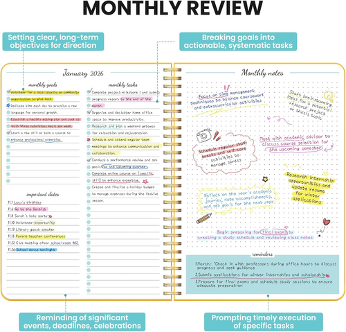 Monthly Planner 2026-2027, 2 Year Months Calendar Planner 2026-2027, Runs from J - Picture 3 of 12