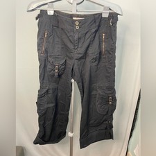 VTG Polo Ralph Lauren Black Cargo capri Pants size 8