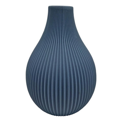Bergamo Art Onion Shape Ceramic Vase in Blue