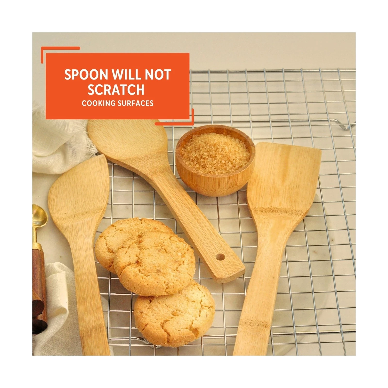 IMUSA Bamboo Spoon - Thumbnail 3