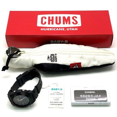 Baby-G BGA-260CH-1A CHUMS Collab Black Rainbow LED Used From Japan 