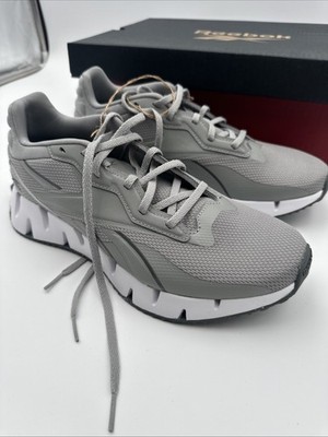 Reebok Men's Zig Dynamica 4 Lace-Up Breathable Running Shoes Grey Size 9