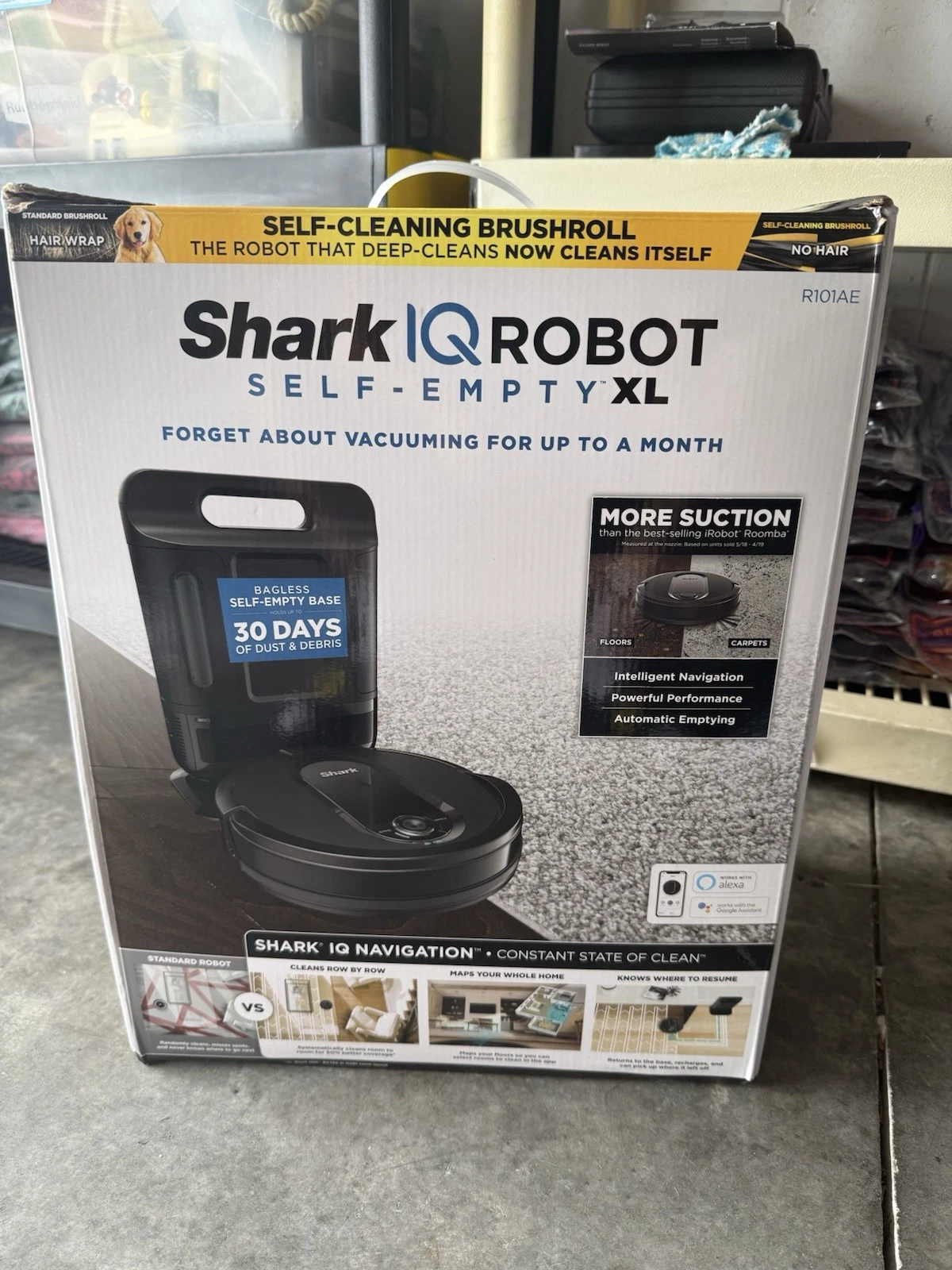 Shark IQ Robot Self Empty XL Vacuum Cleaner - Black R101AE Bad Sensor For parts