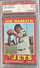 1971 Topps - Joe Namath #250 New York Jets Hall Of Fame PSA 5 Super Bowl 3 MVP!