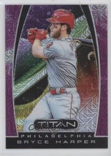 2019 Panini Chronicles Titan Purple Mojo Prizm 23/75 Bryce Harper #9 o7m